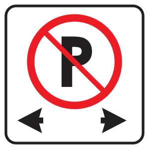 No parking sign