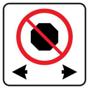 No stopping sign