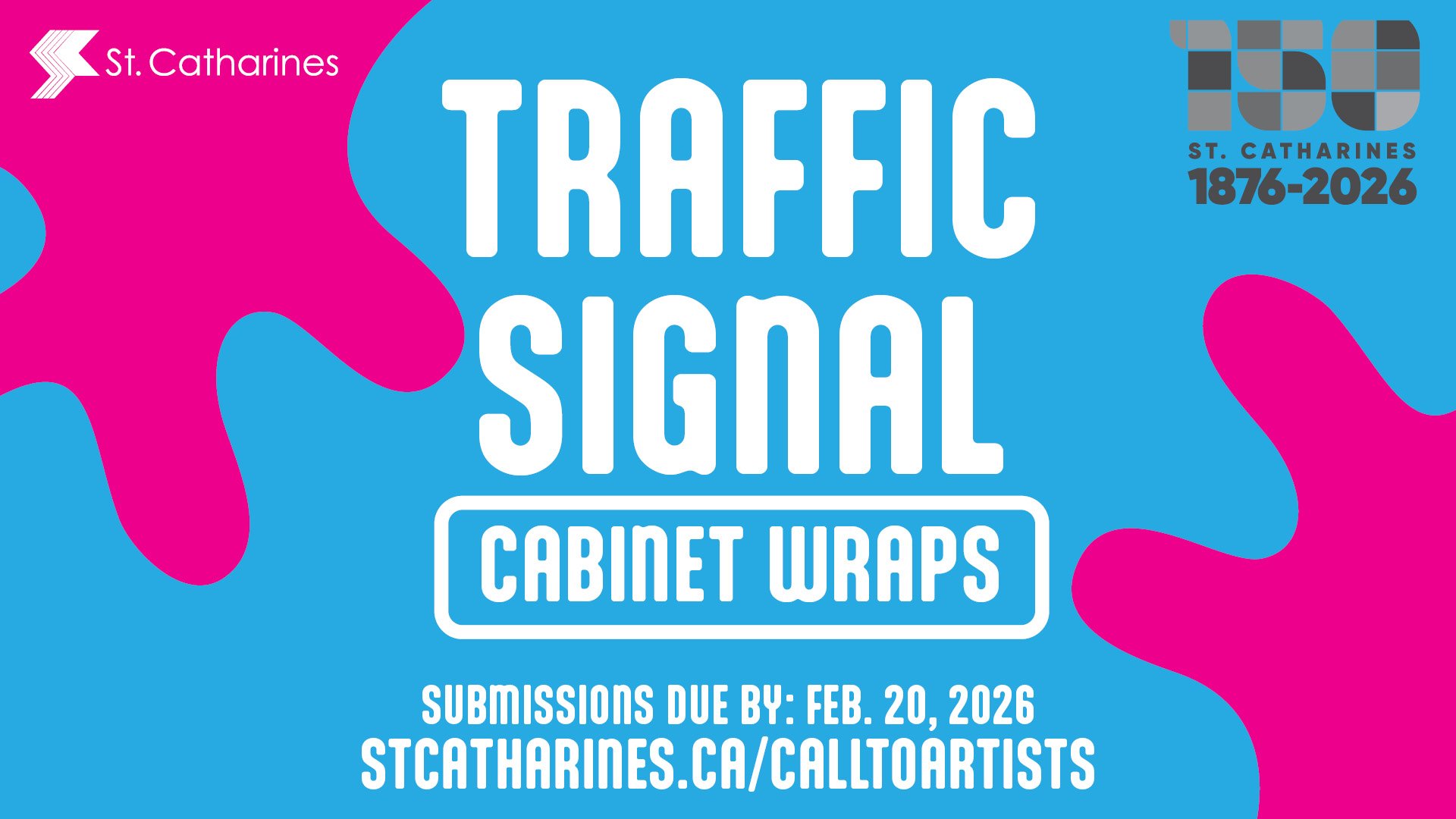 A graphic for the traffic signal cabinet art call to artists