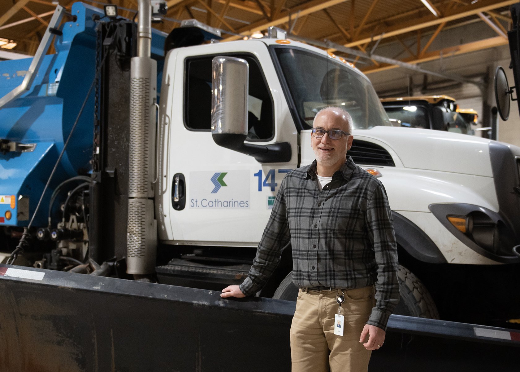 Tim Marotta with a snow plow