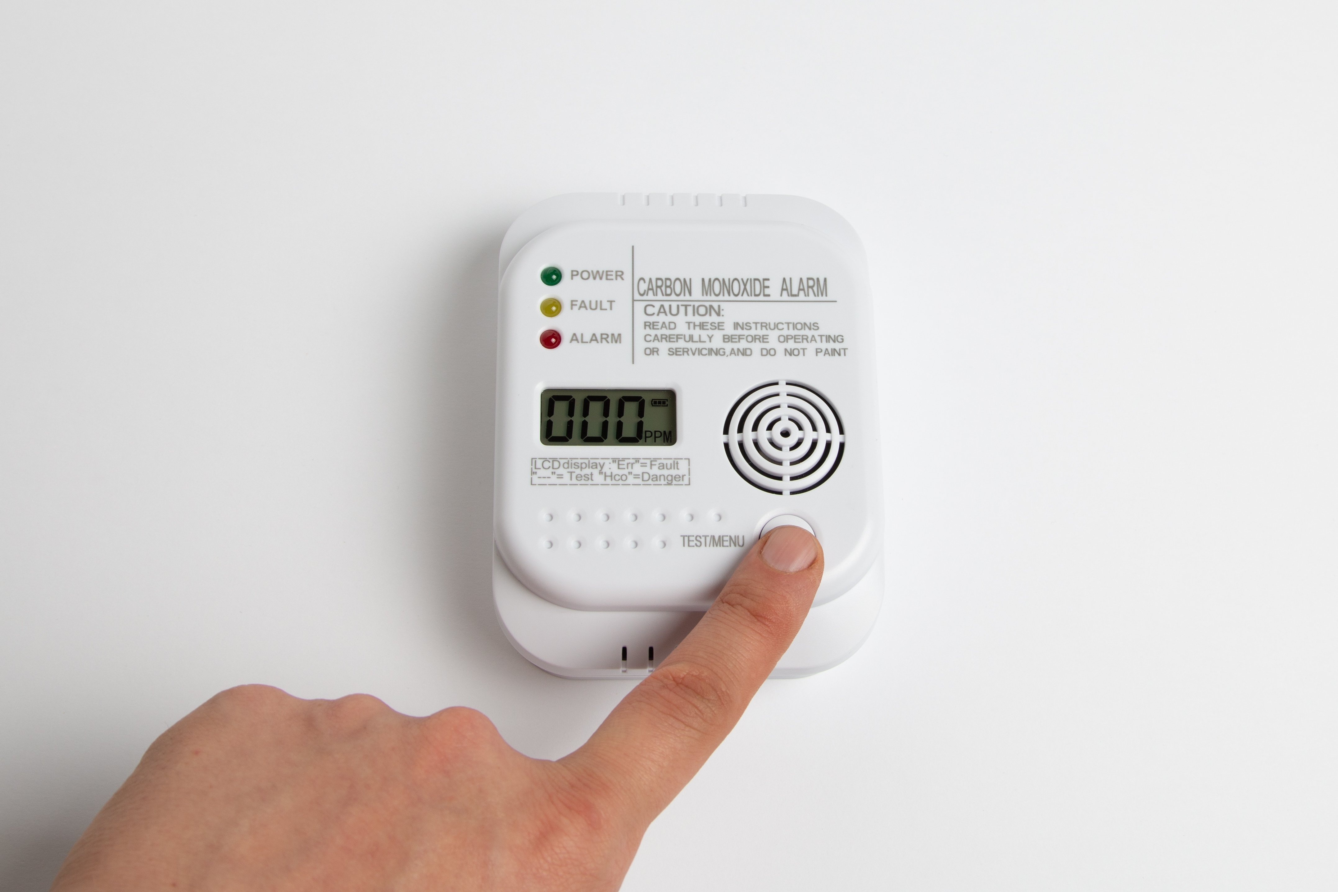 A Carbon Monoxide alarm being tested