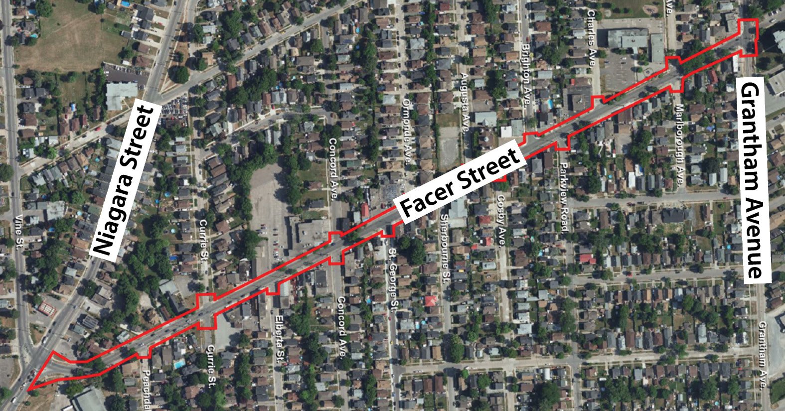 Facer Street Design Study Map