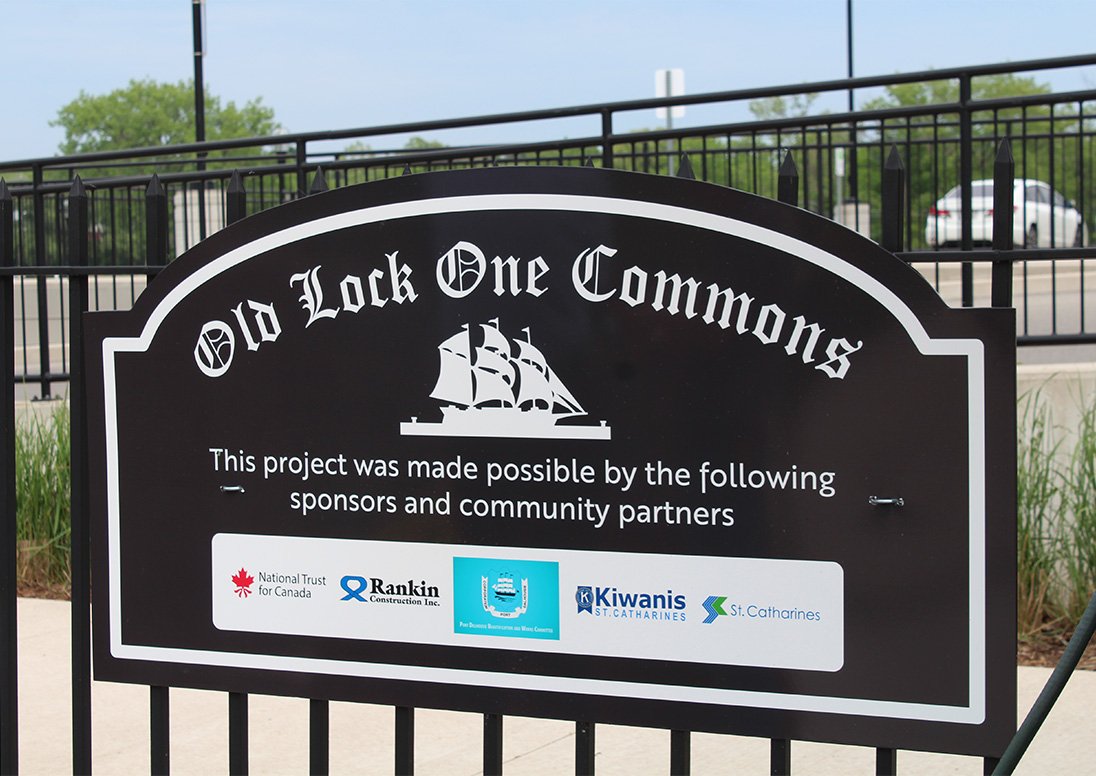Old Lock One Commons permanent metal sign Old Lock One Commons permanent metal sign