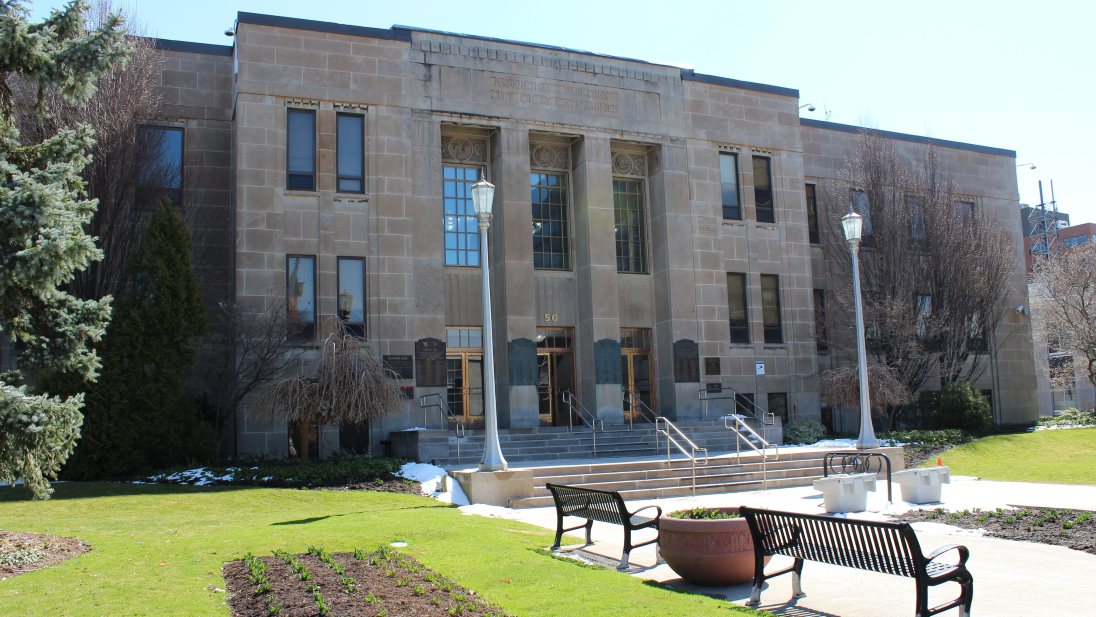 Photo of St. Catharines City Hall in early spring