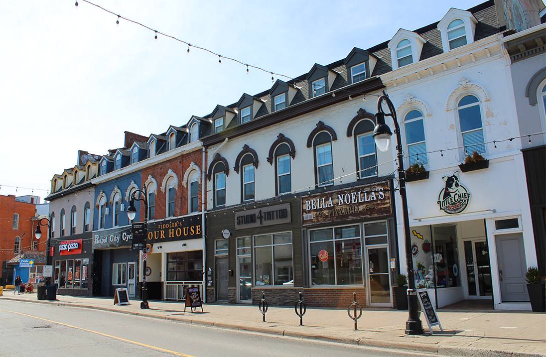 Photo of heritage buildings on St. Paul Street in downtown St. Catharines.