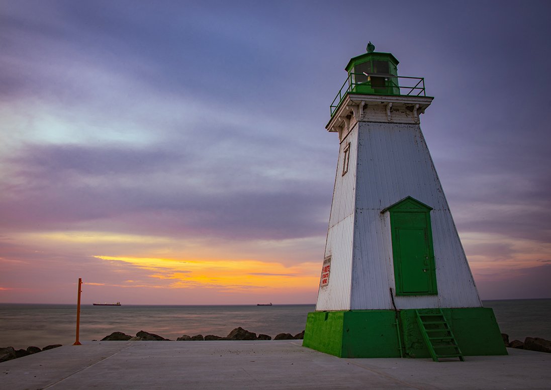 Lighthouse at sunset