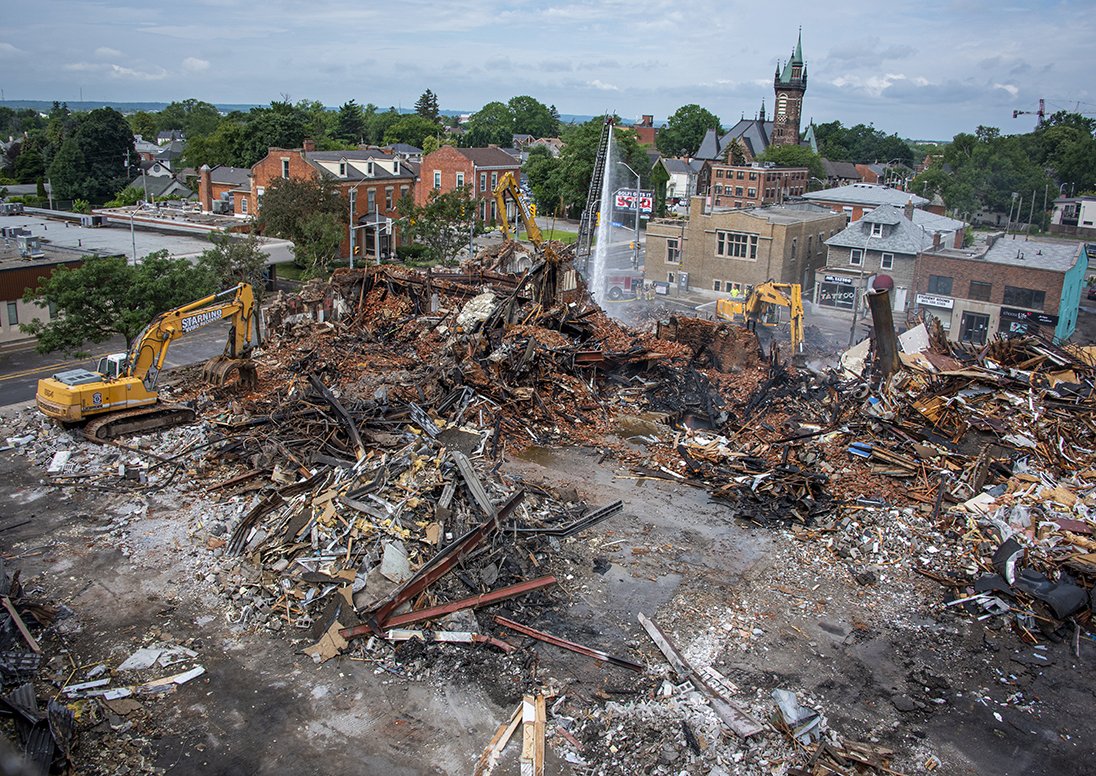 Cleanup from vacant building fire