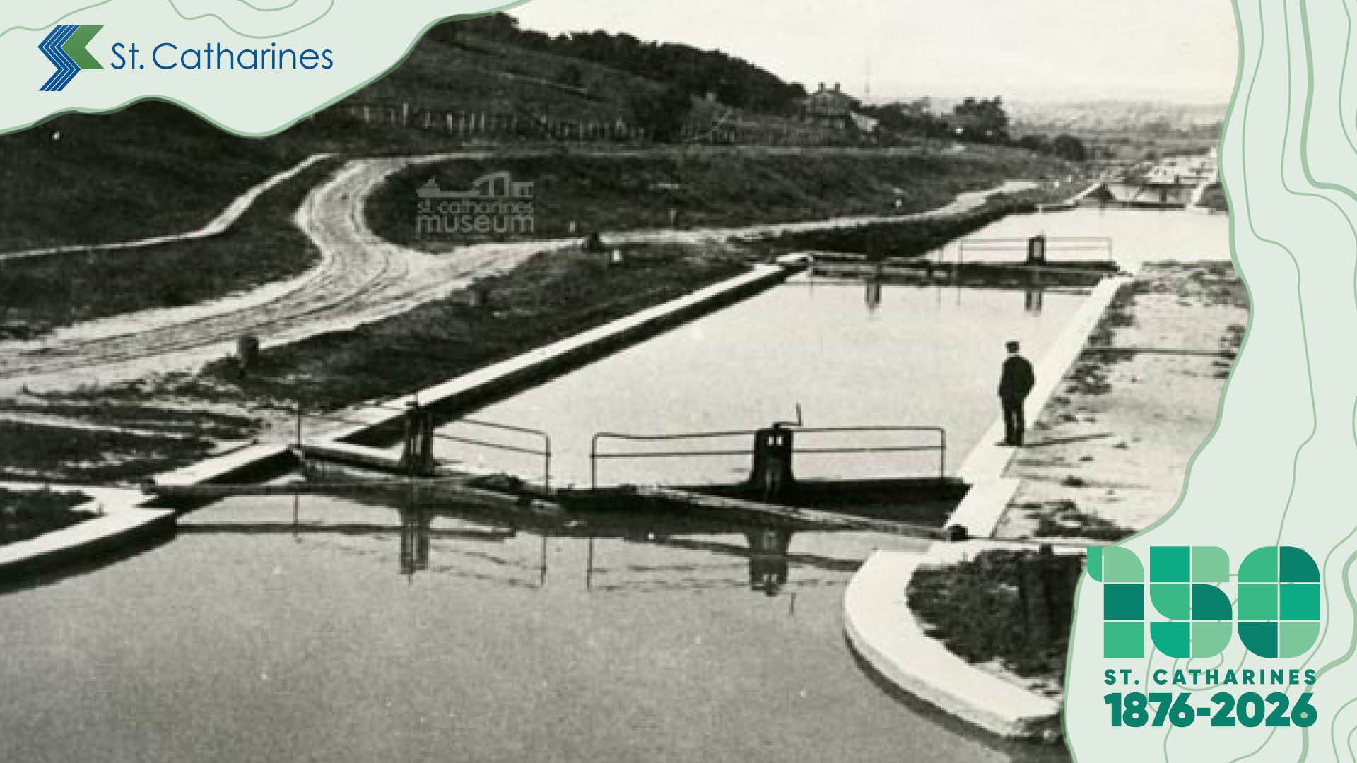 Lock 21 of the Second Welland Canal located in what is now Mountain Locks Park.
