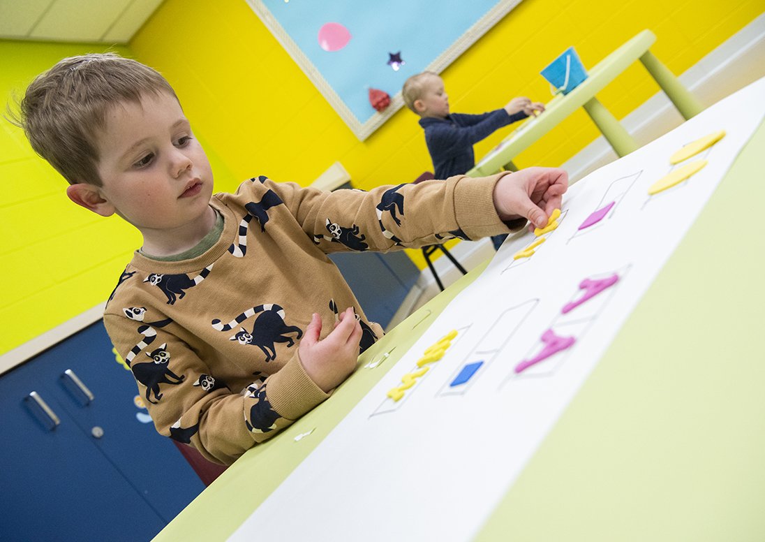 Children participate in an art activity