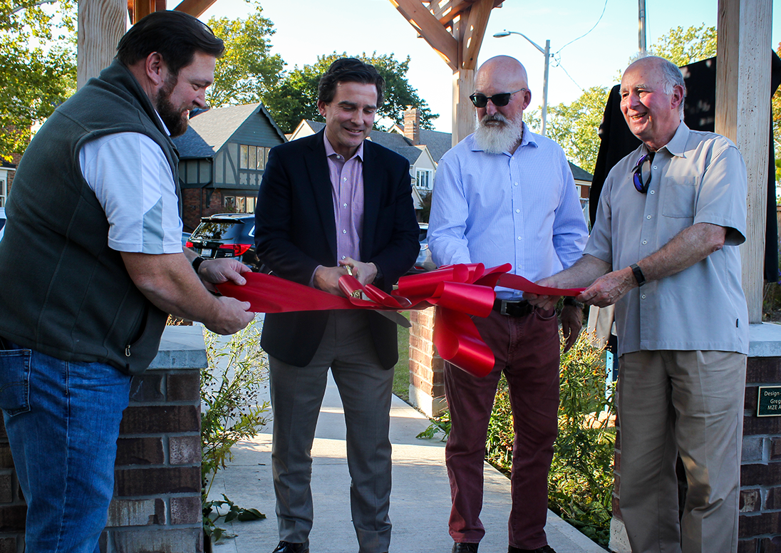 Cutting of ribbon at partridge park