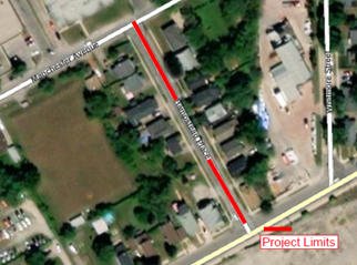 Map of Hampstead place road reconstruction