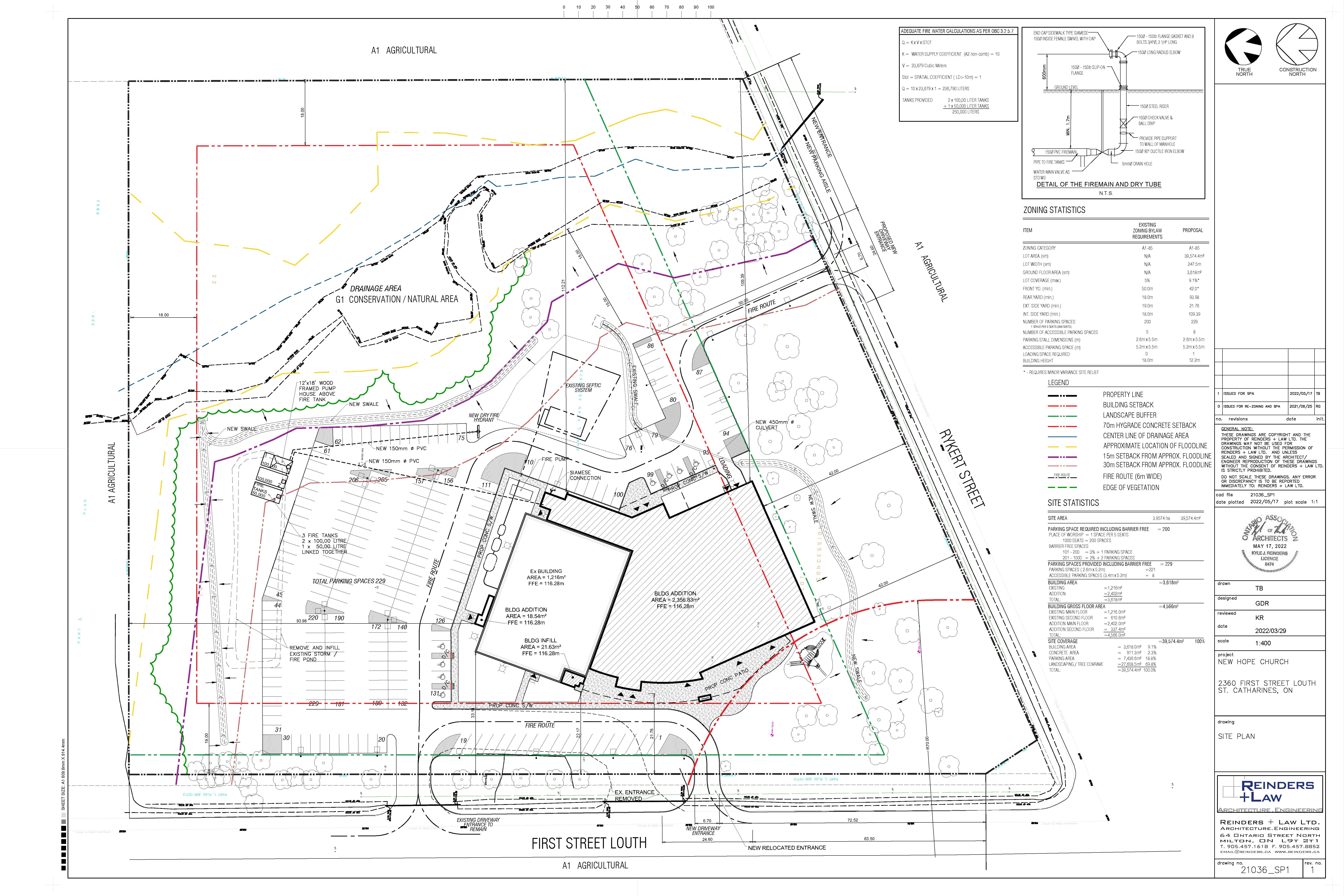 Site plan for 2360 First Street