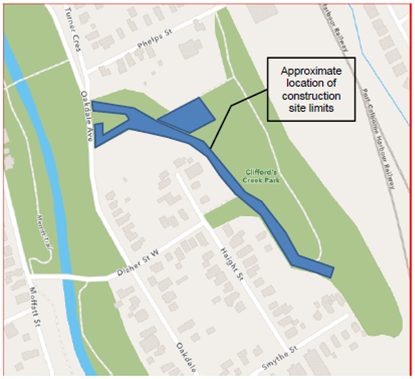 Clifford Creek Park Watercourse Protection Map