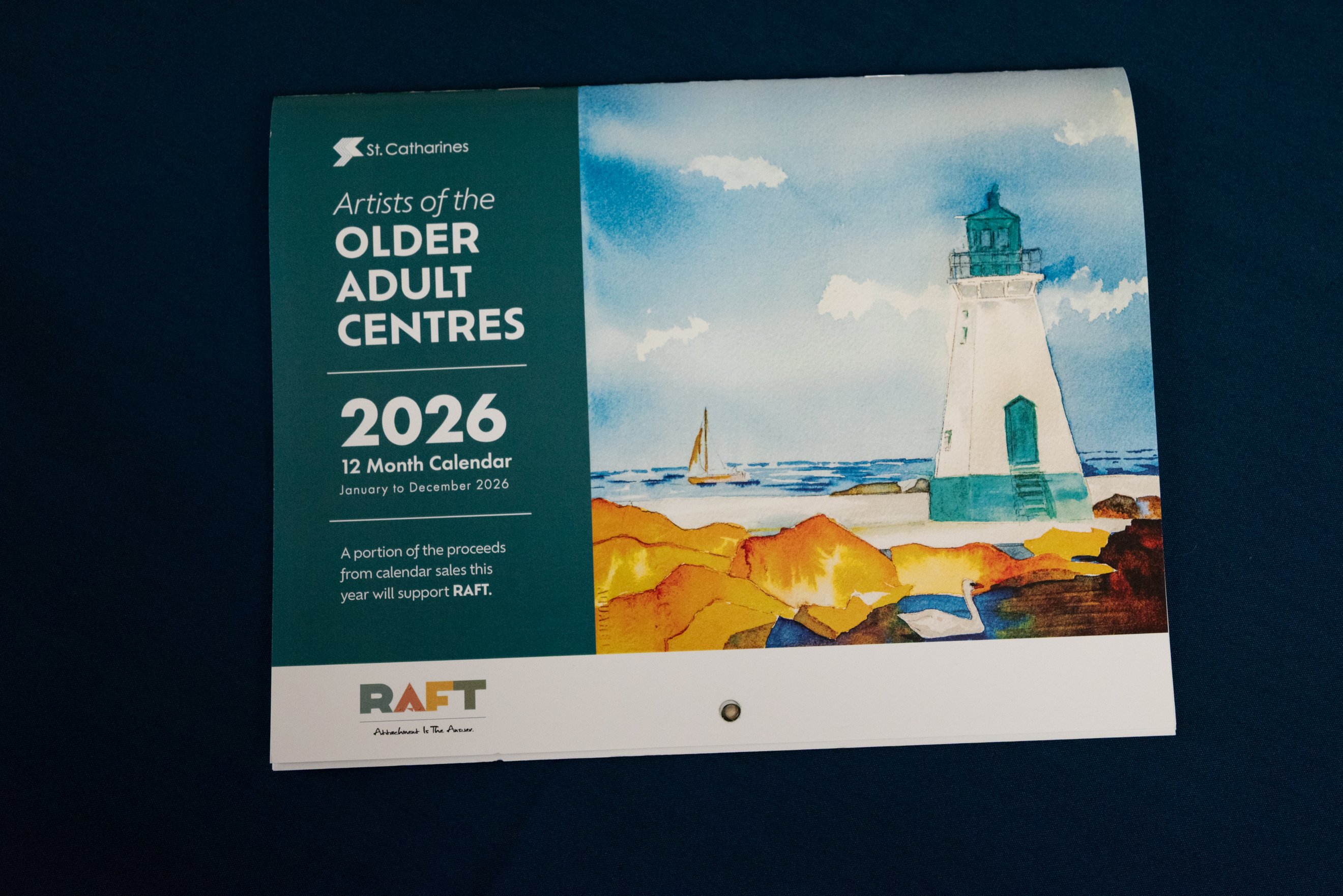 An composite image of the calendar art