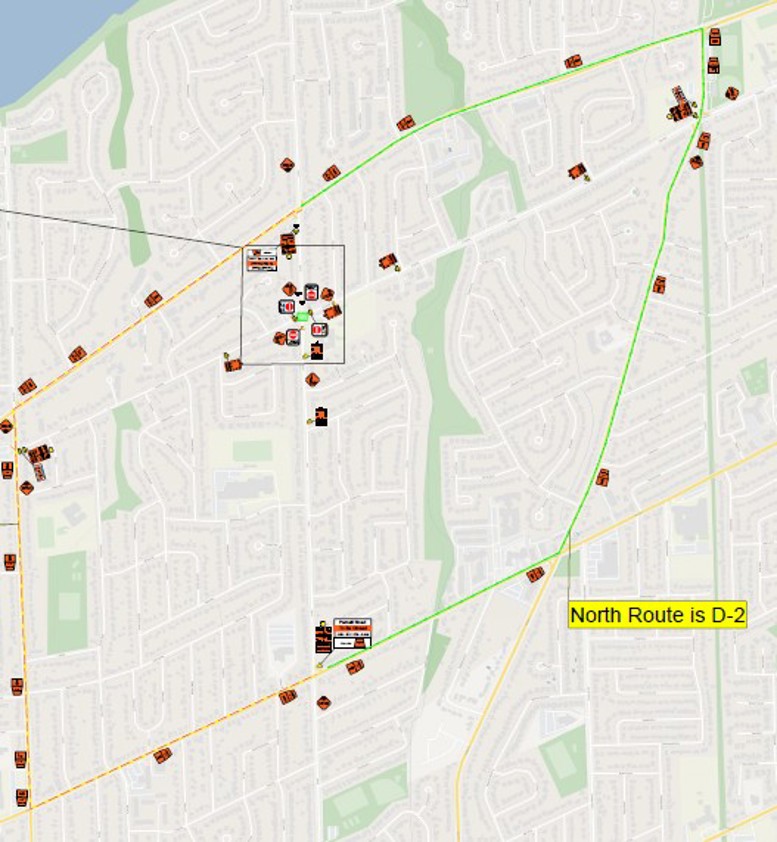 Detour map for Parnell Road and Vine Street intersection closure during Parnell Road Reconstruction summer 2026.