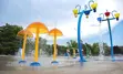 Splash pad on a sunny day